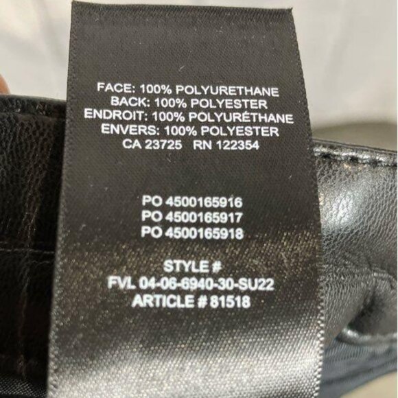 NWT Aritzia Wilfred The Melina Vegan Leather Pants in Black Sz 8, 34" inseam - Picture 7 of 9